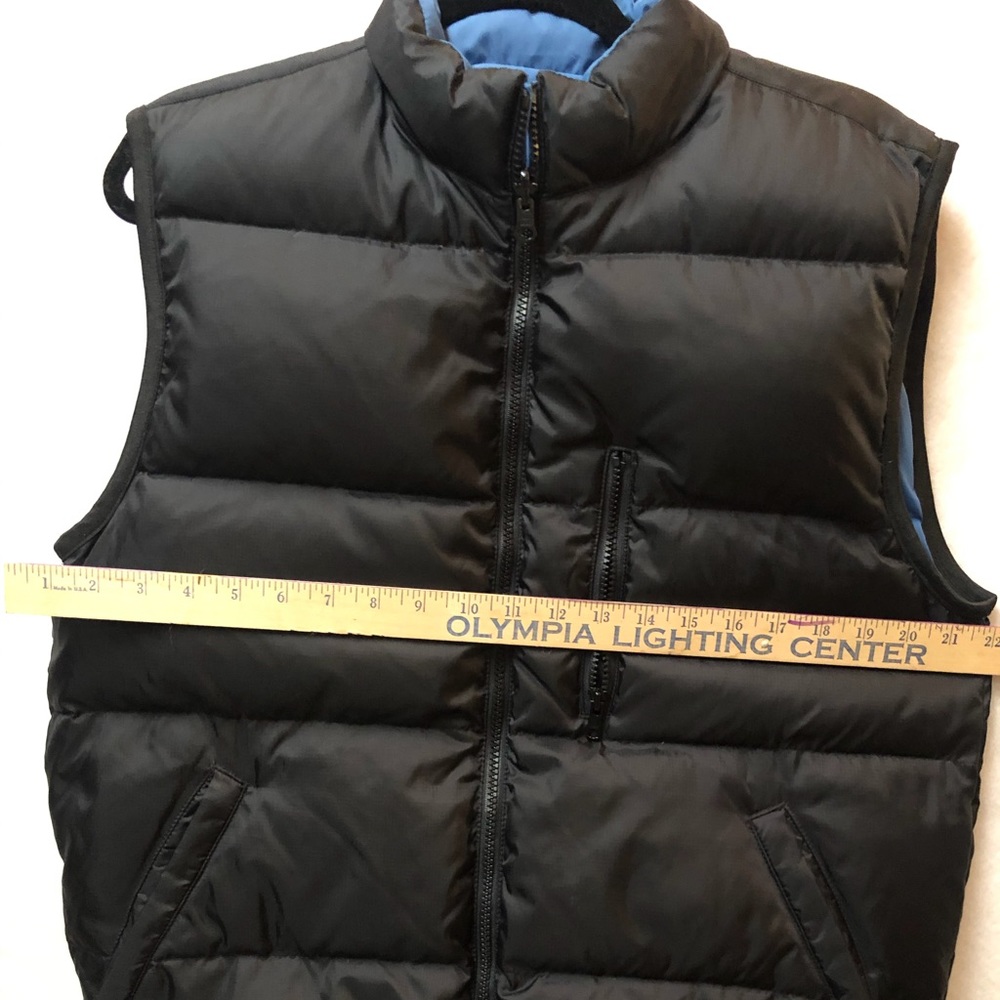 VTG Old Navy Reversible Down Vest size 16 BLK/BLU